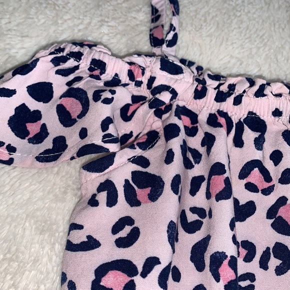 Cat & Jack Pink Leopard Romper 2T EUC - Picture 5 of 9